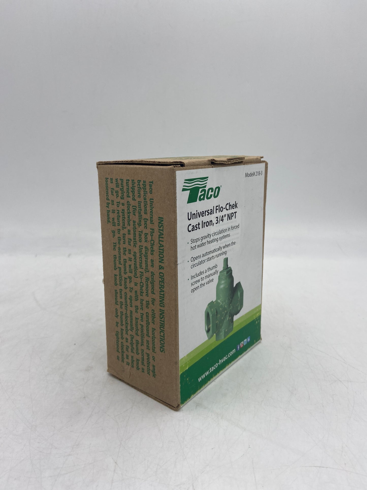 New Taco 3/4" NPT Cast Iron Universal Flo-Check 218-3