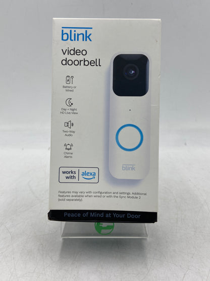 Blink Video Doorbell White Home Surveillance Camera BDM00200UW