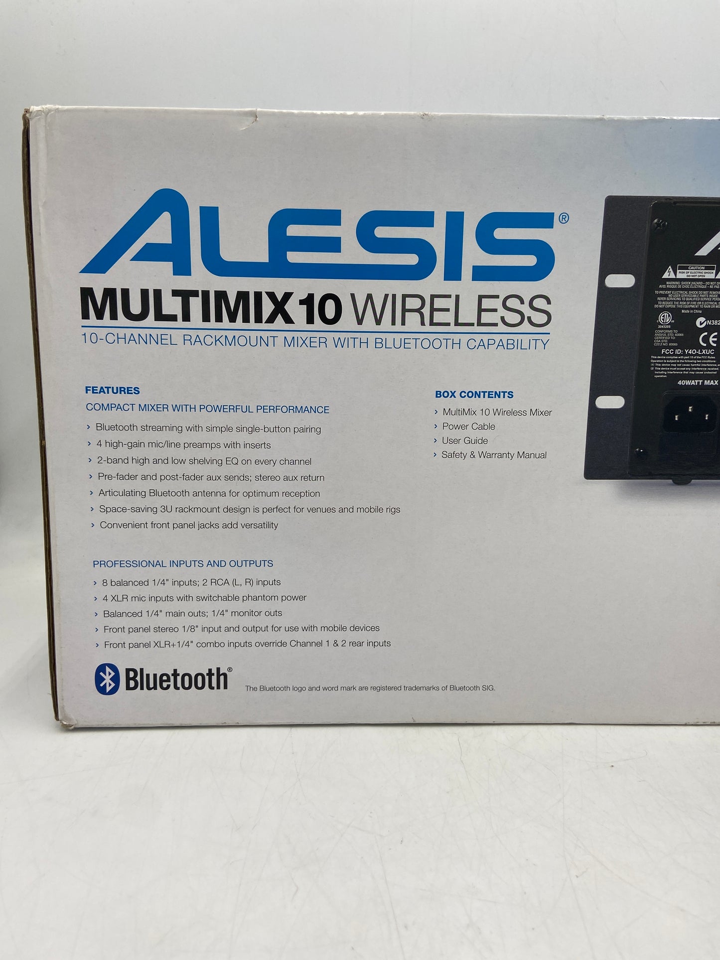 New Alesis Multimix10 Wireless 10-Channel Rackmount Mixer with Bluetooth 