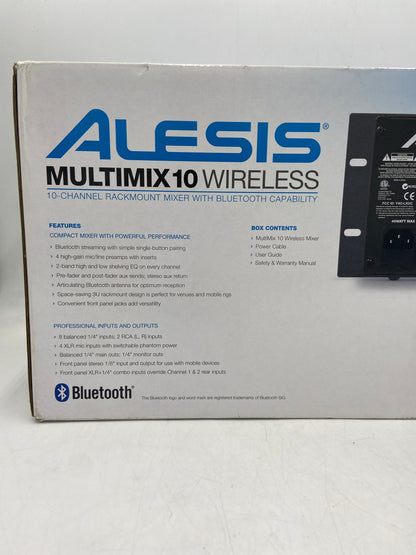 New Alesis Multimix10 Wireless 10-Channel Rackmount Mixer with Bluetooth 