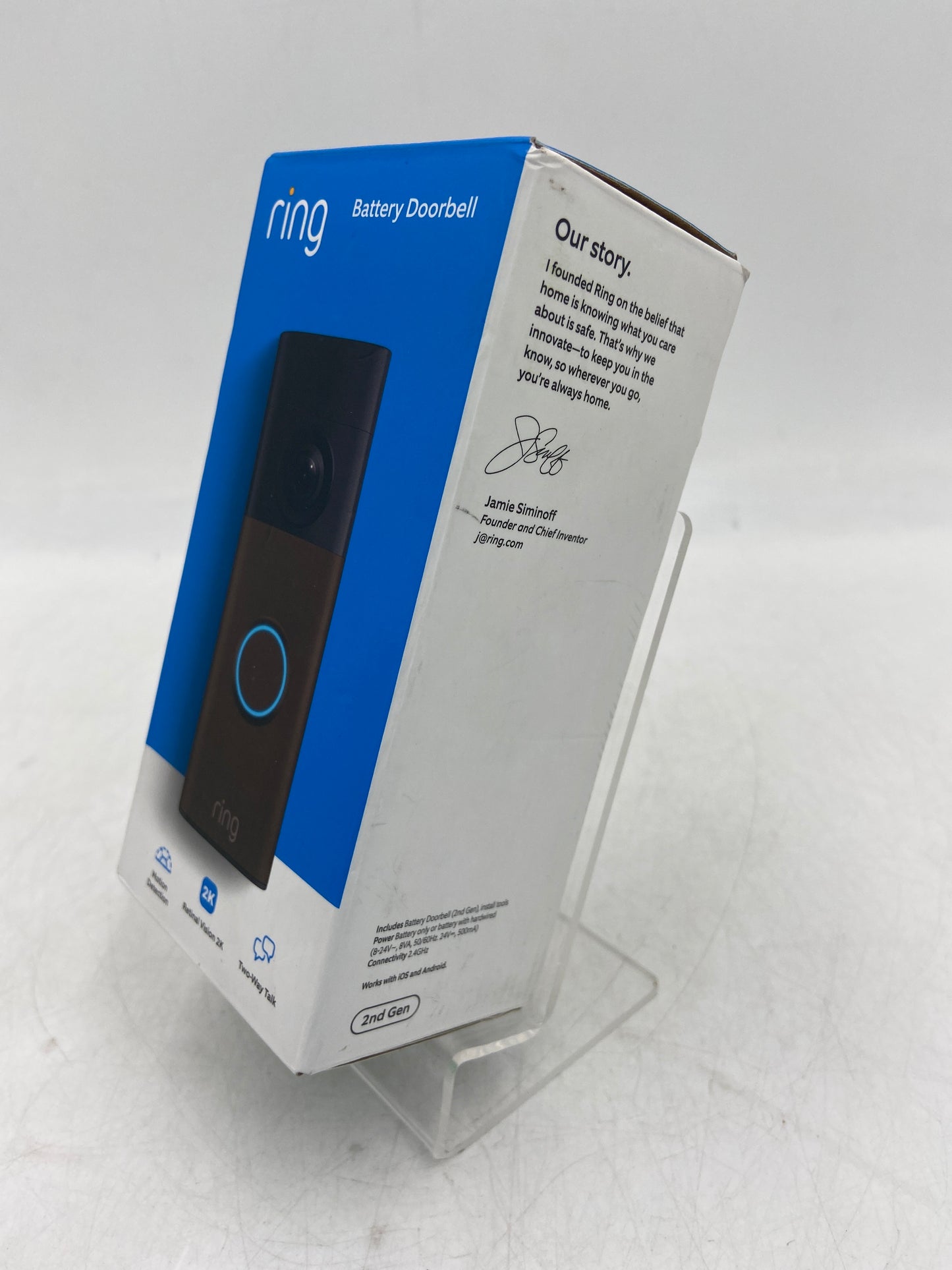 New Ring Battery Doorbell 2026 2nd Gen Matte Mocha Home Surveillance Camera 5DFYA5