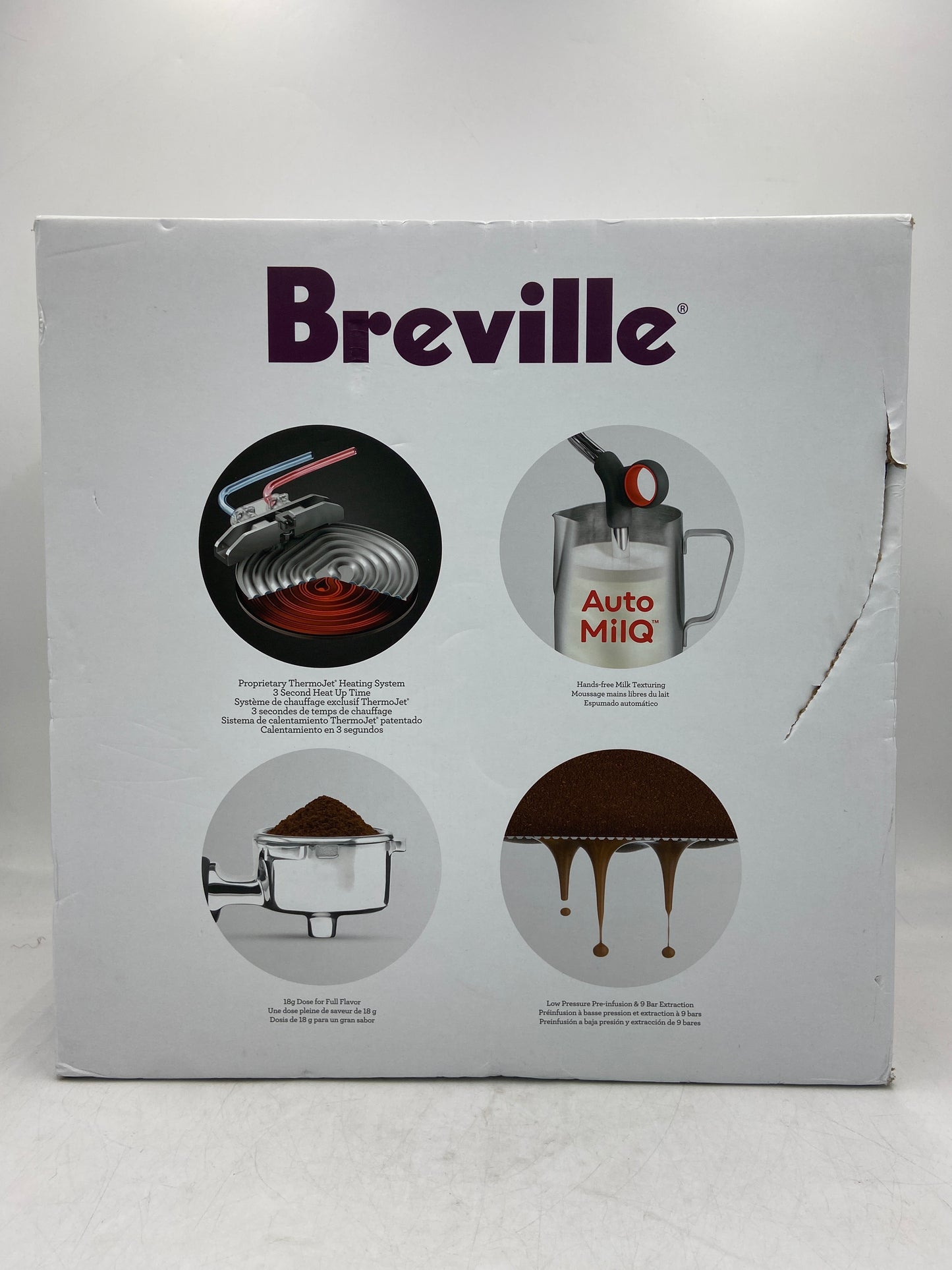 New Breville The Bambino Plus Stainless Steel Coffee Machine BES500 BSS/B