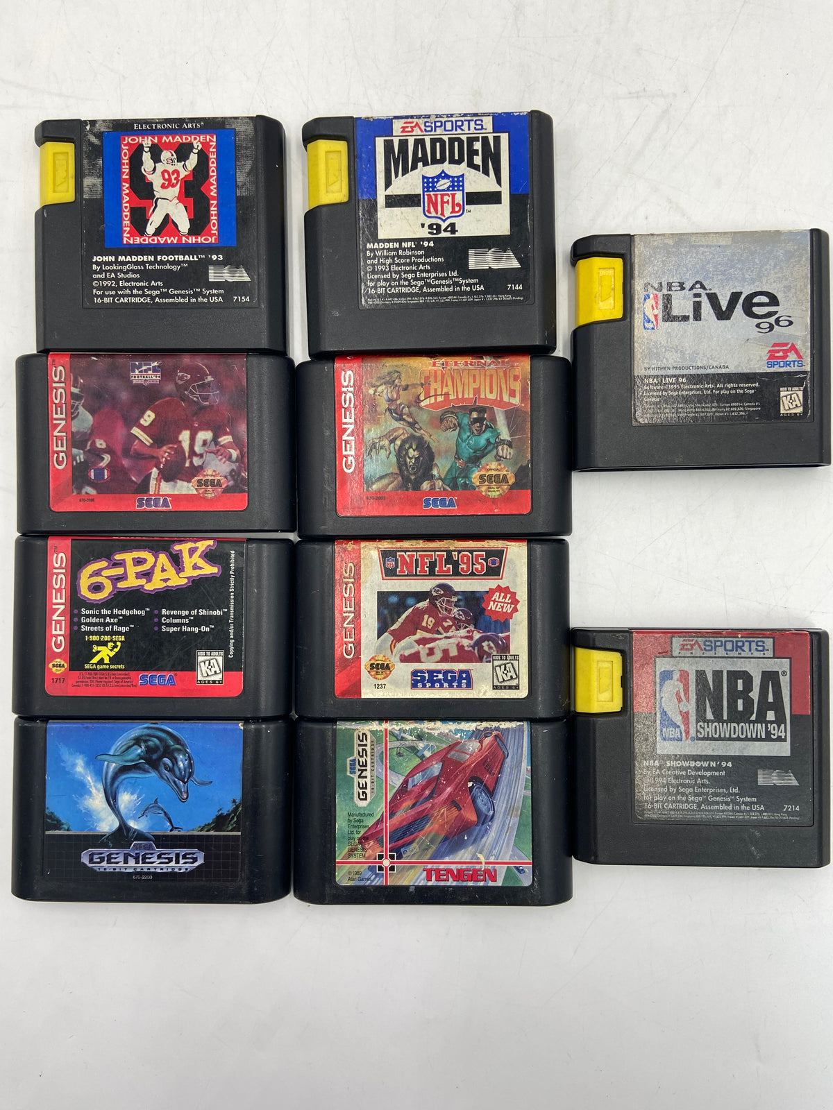 SEGA Lot of Sega Genesis Games Video Game Lot 10 Games Total Not Tested