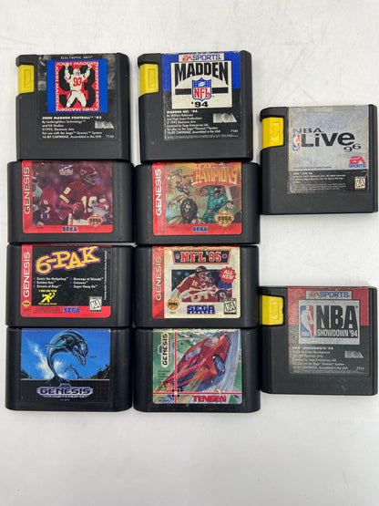 SEGA Lot of Sega Genesis Games Video Game Lot 10 Games Total Not Tested