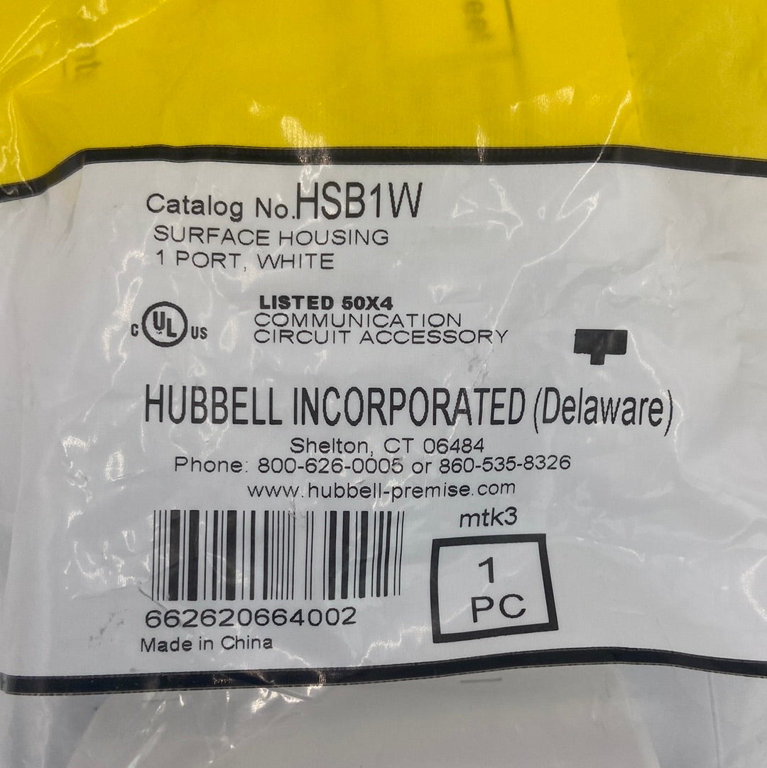 New Hubbell Housing Surface Box HSB1W