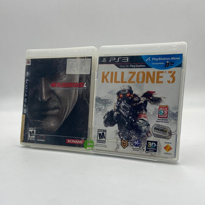 Lot of 2 Sony PlayStation 3 PS3 Killzone 3 and Metal Gear Solid 4