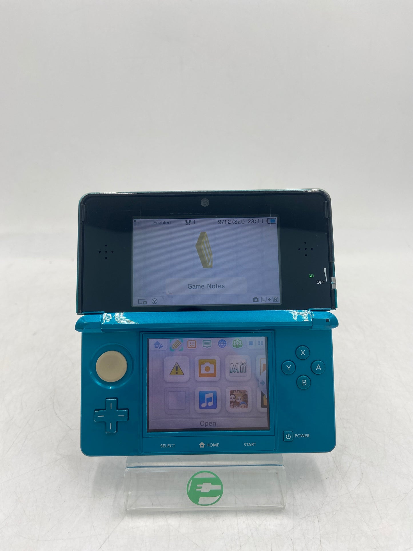 Nintendo 3DS Handheld Game Console Only CTR-001 Aqua Blue