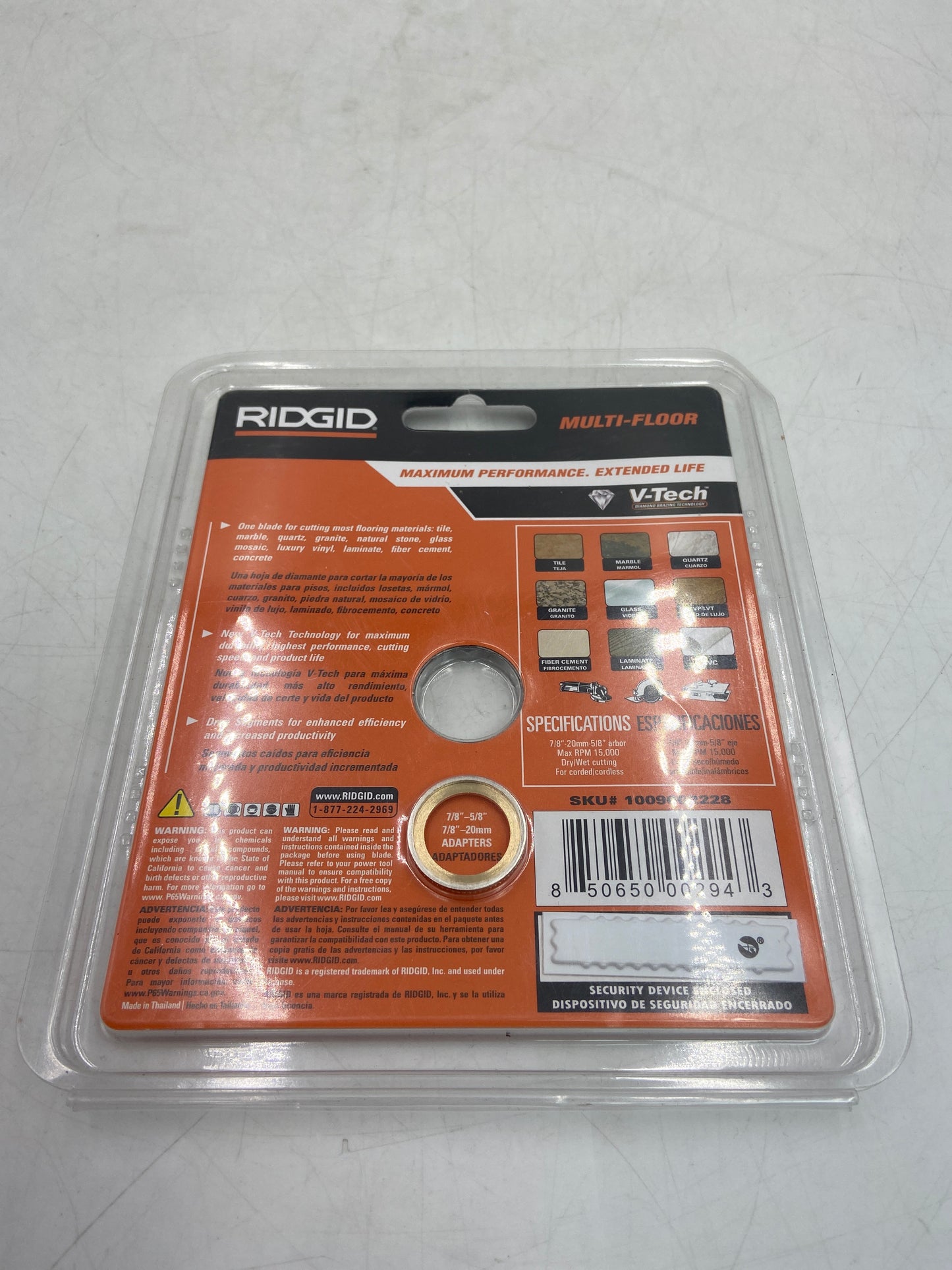 New Rigid 4" V-Tech Multi-Floor Diamond Blade Saw Blade 1009602228