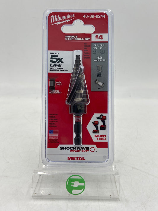 New Milwaukee Impact Step Drill Bit #4 Drill Bit 48-89-9244