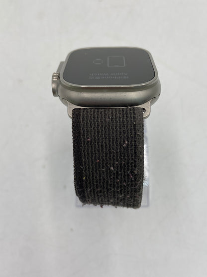 Unlocked Apple Watch Ultra 49MM Natural Titanium Gray Nylon Band