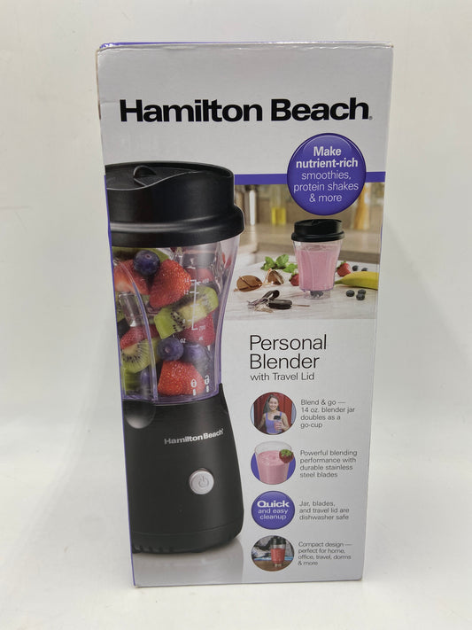 New HAMILTON BEACH PERSONAL BLENDER ONE-SPEED SINGLE SERVE BLENDER 51101BZ