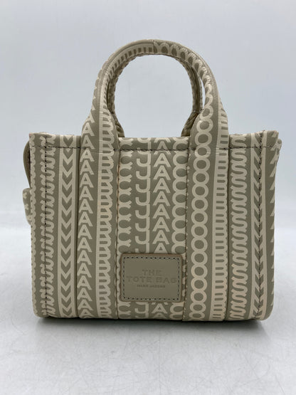 New Marc Jacobs The Tote Bag - Monogram Women's Grey / Khaki Lamb Leather Small Tote Bag Women's Small Tote Bag