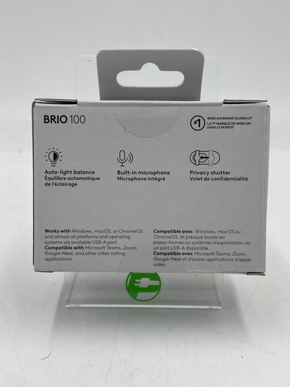 New LOGITECH BRIO 100 Webcam