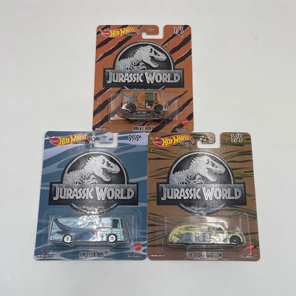 New Hot Wheels Premium Jurassic World Lot 1/5 3/5 5/5 DLB45