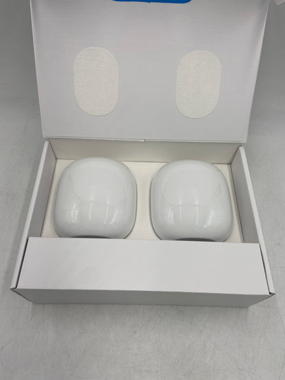 New Google Nest Wifi Pro Tri Band Mesh Router System GA03689 US Snow 2 Pack