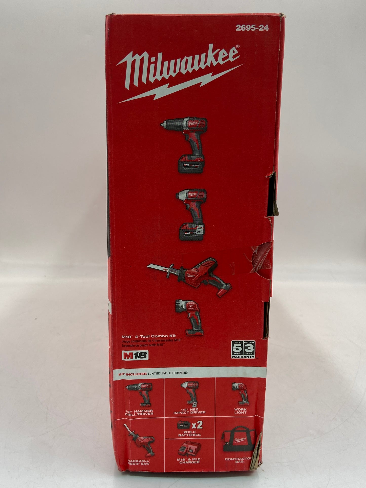 New Milwaukee 2695-24 M18 18V M18 4-Tool Combo Kit