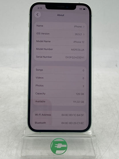 Factory Unlocked Apple iPhone 12 128GB Green MGFE3LL/A