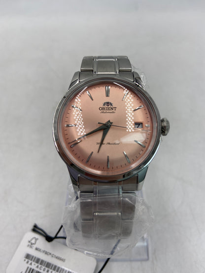 New Seiko Epson Orient Bambino Automatic Pink Dial Watch RA-AC0M11Y Stainless Steel Water Resistant Woman's Watch HAX-01V