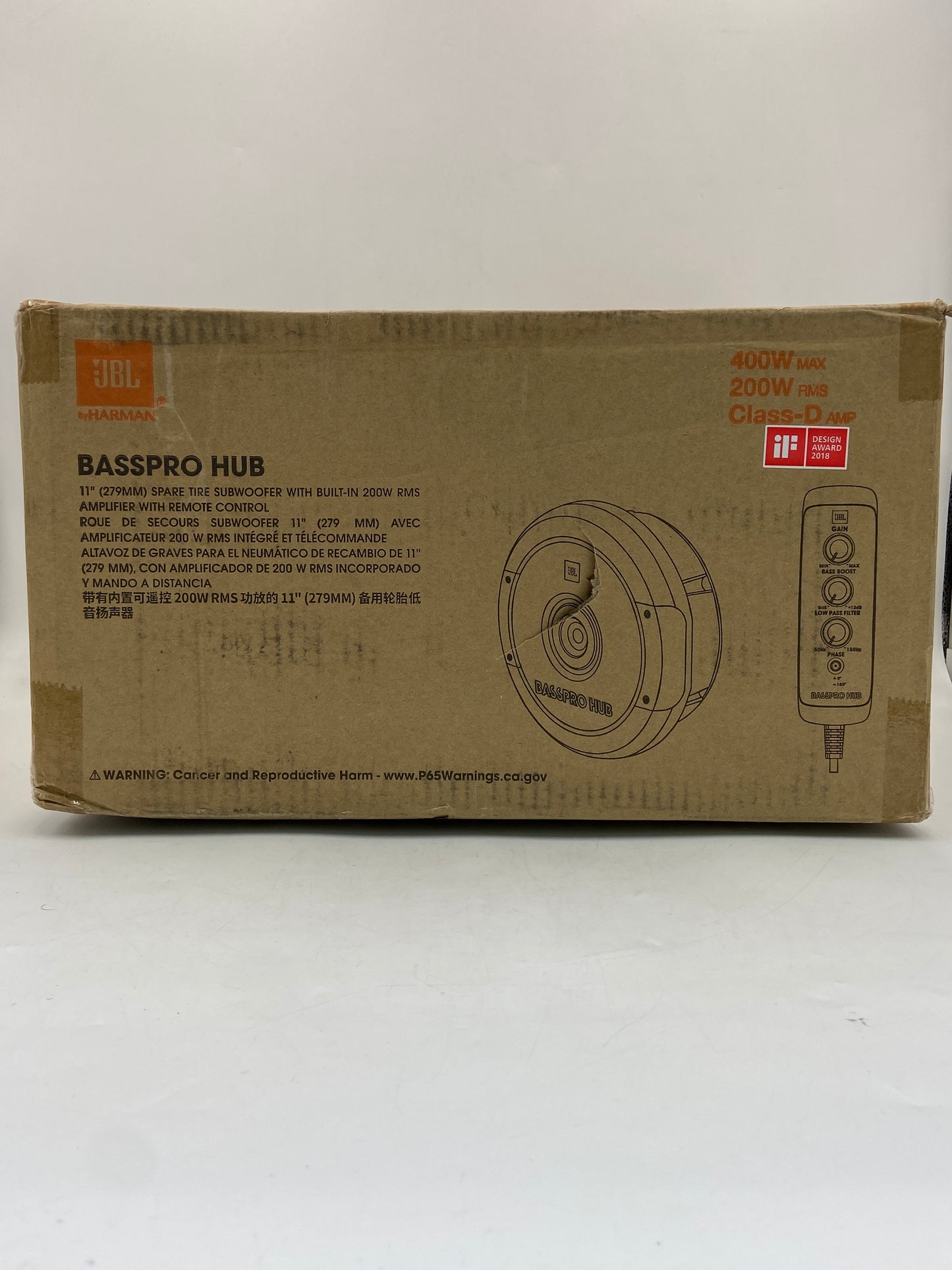 New JBL BASSPRO HUB 11" Spare Tire Subwoofer