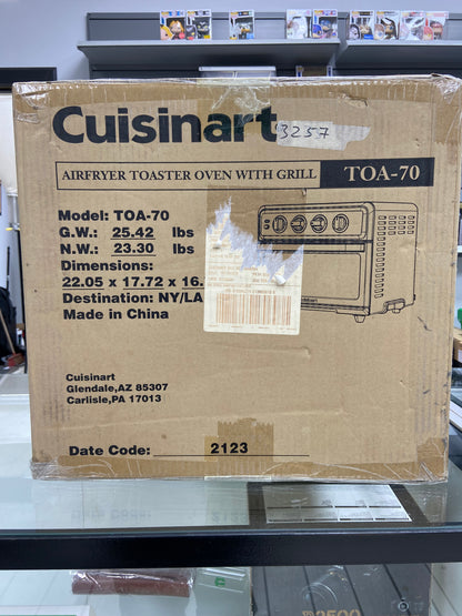 New Cuisinart TOA-70 Air Fryer Toaster Oven with Grill