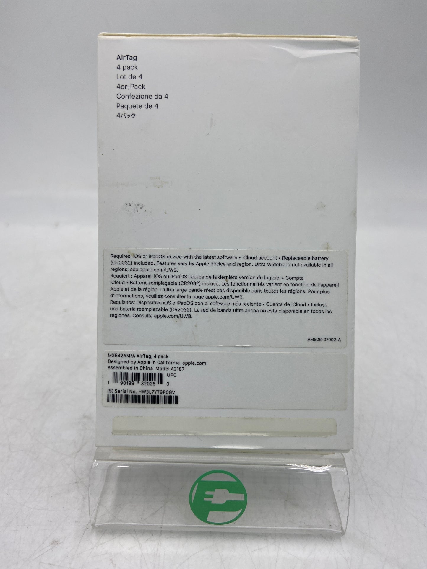 New Open Box Apple AirTag 3-Pack A2187 Tracking Device MX542AM/A