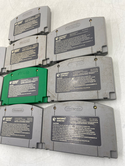 Broken Nintendo LOT OF 10 Nintendo 64 Games Mixed Cartridge Lot DAMAGED