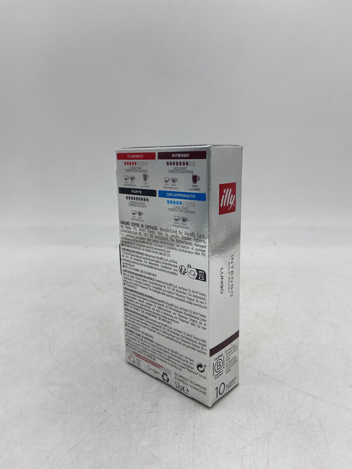 New Illy Intenso Bold Roast 100% Arabica Aluminum Coffee Capsules 10-Pack