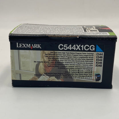 New Lexmark High Yield Toner Cartridge C544X1CG Cyan Ink Cartridge