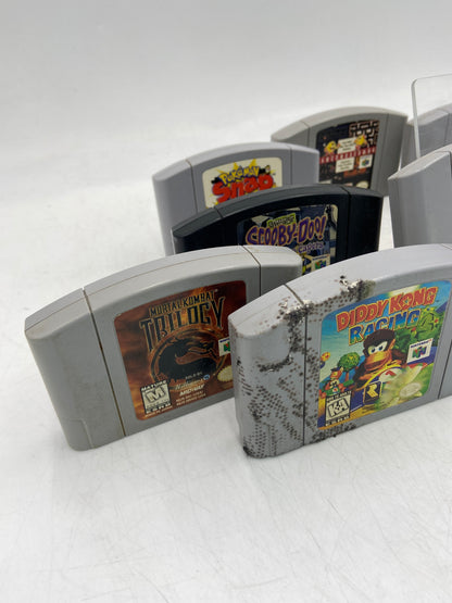 Broken Nintendo LOT OF 10 Nintendo 64 Game Cartridge Lot DAMAGED