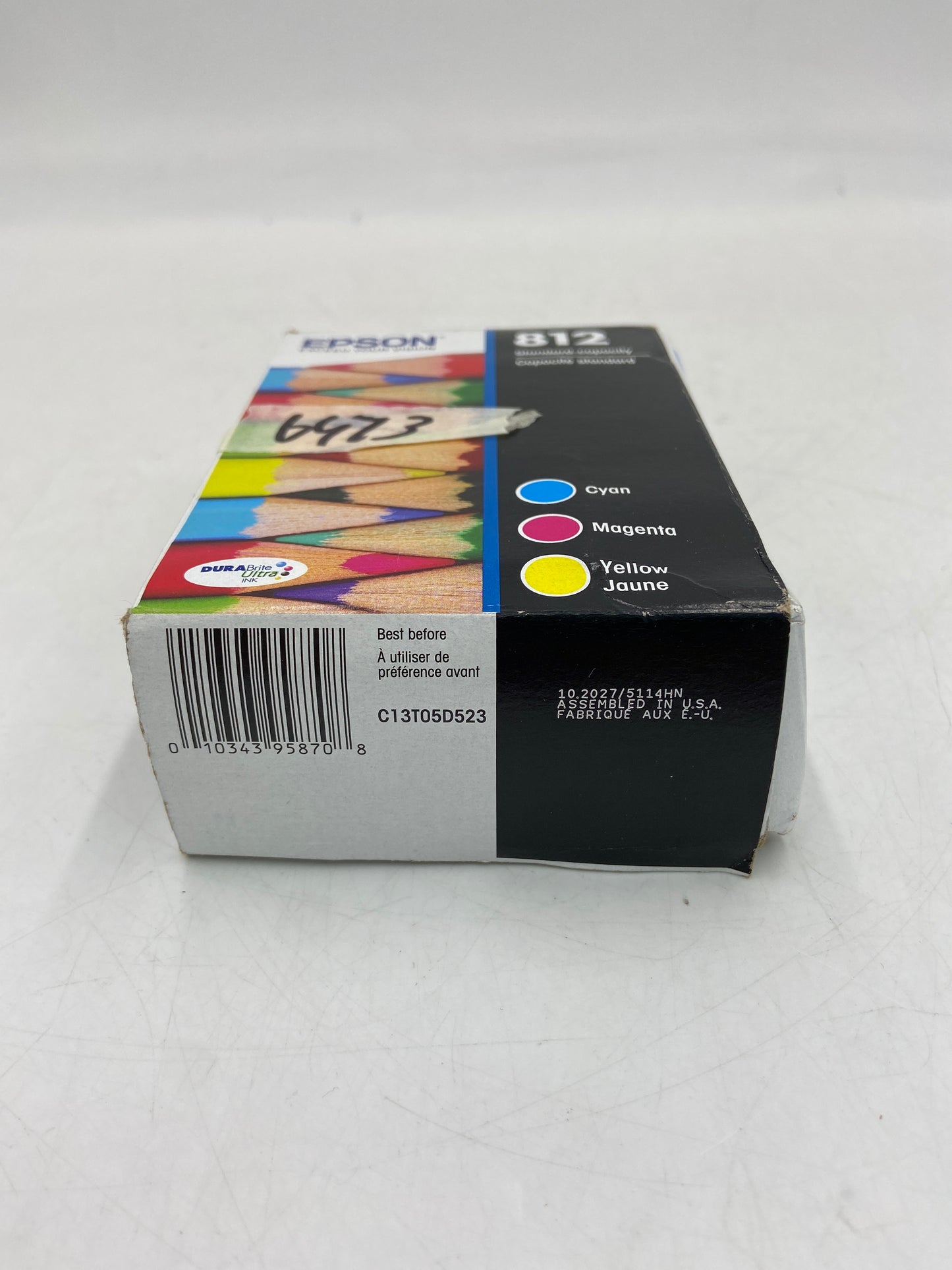New Epson 812 Yellow, Cyan and Magenta Ink Cartridge