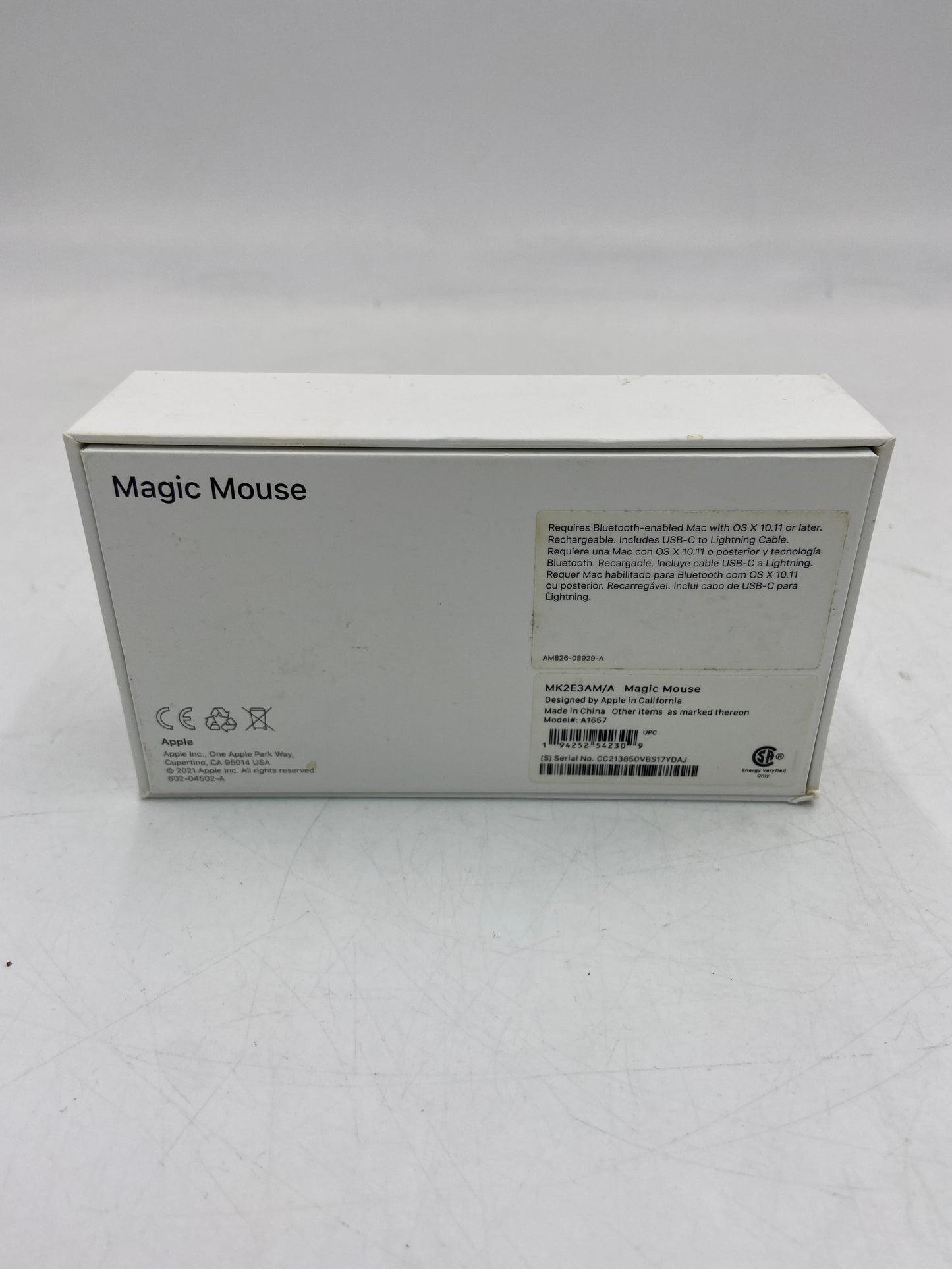 Apple Magic Mouse White A1657