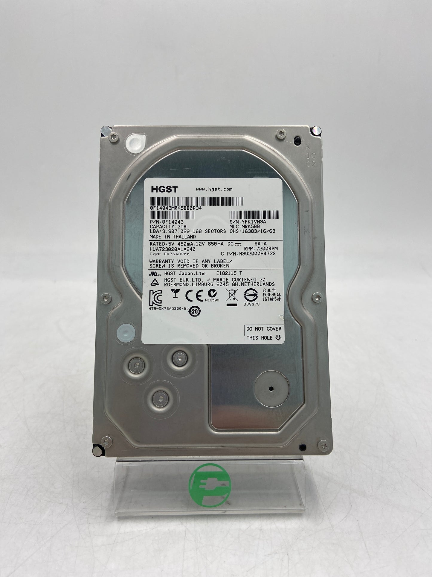 HGST 3.5" Ultrastar 7K3000 2TB eSATA III 6Gbps HDD Hard Drive HUA723030ALA640