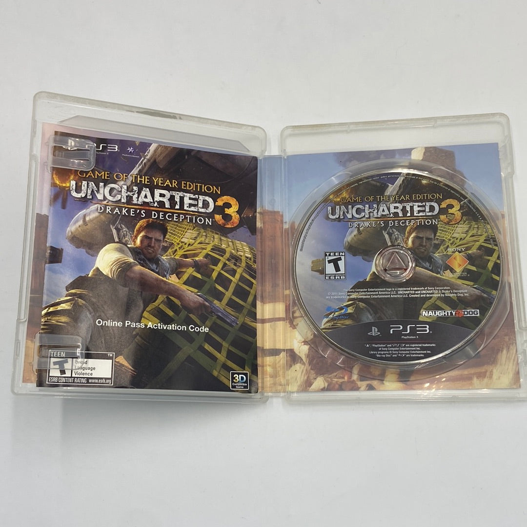 Uncharted 3: Drake's Deception (Sony PlayStation 3 PS3, 2011)