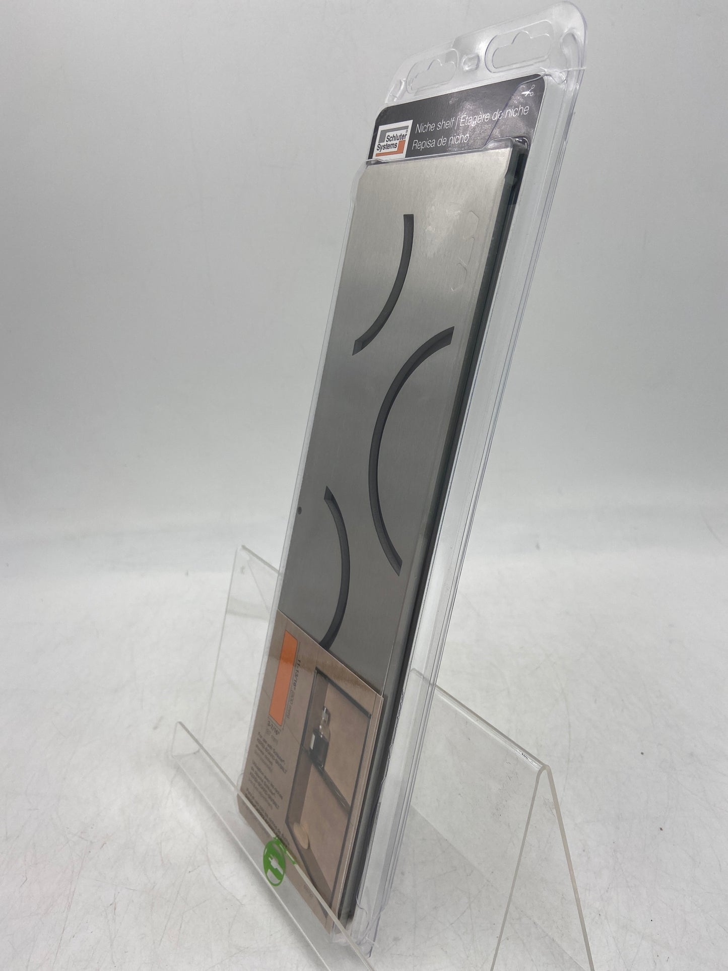 New Schluter Systems Brushed Stainless Steel Niche Shelf Center Shelf for Schluter Keri Board SNS1D6EB