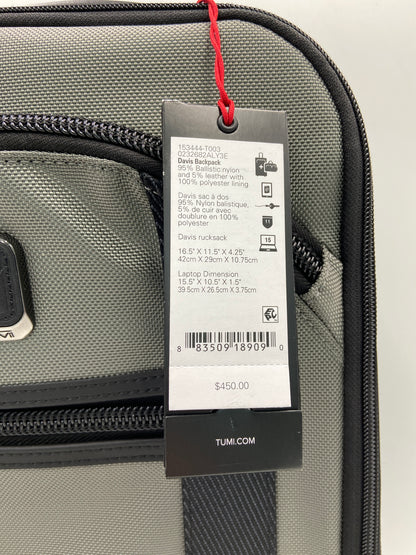 New Tumi Alpha Bravo Ballistic Nylon & Leather Davis Backpack Grey 153444-T003