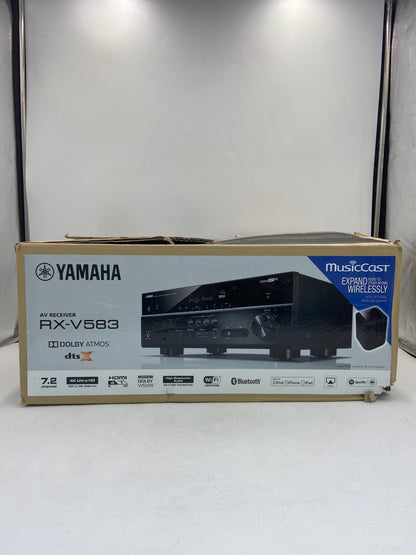 New Open Box Yamaha RX-V583 AV Receiver / Ampli-Tuner for Audio & Video Black ZW63180