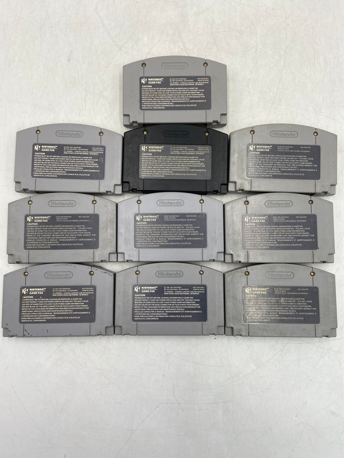 Broken Nintendo LOT OF 10 Nintendo 64 Game Cartridge Lot DAMAGED