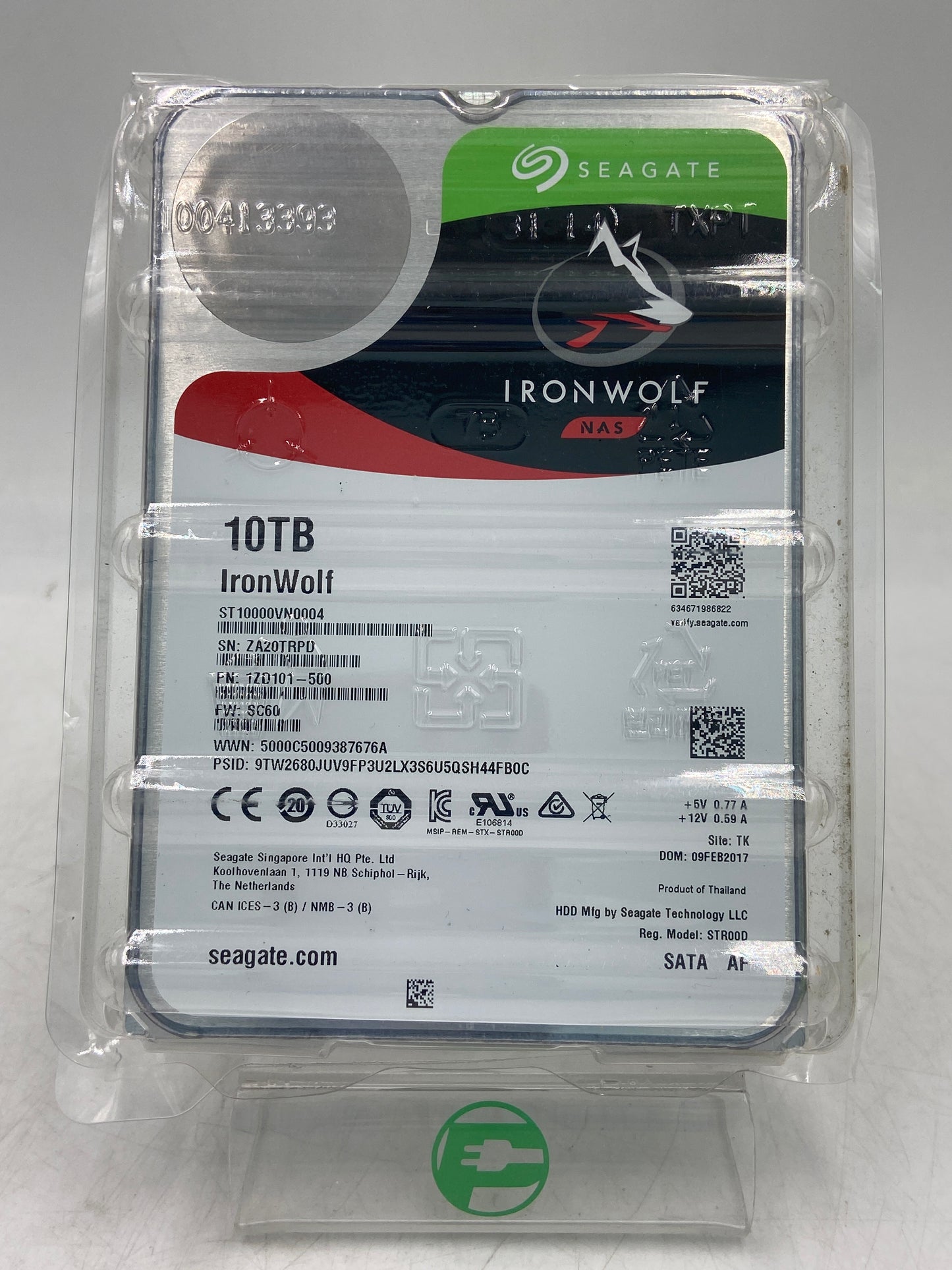 New Open Box Seagate 3.5" Ironwolf NAS 10TB SATA 6Gb/s HDD ST10000VN0004