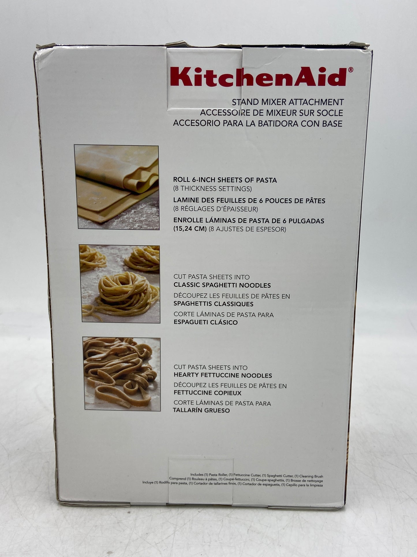 New Kitchen Aid 3-Piece Pasta Roller & Cutter Set Stand Mixer Attachment KSMPRA