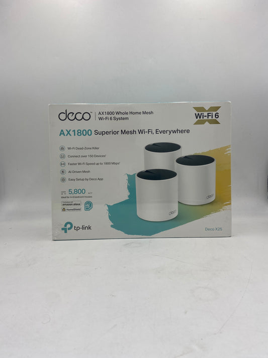 New TP-Link Deco AX1800 3 Pack Whole Home Mesh Wi-Fi 6 System