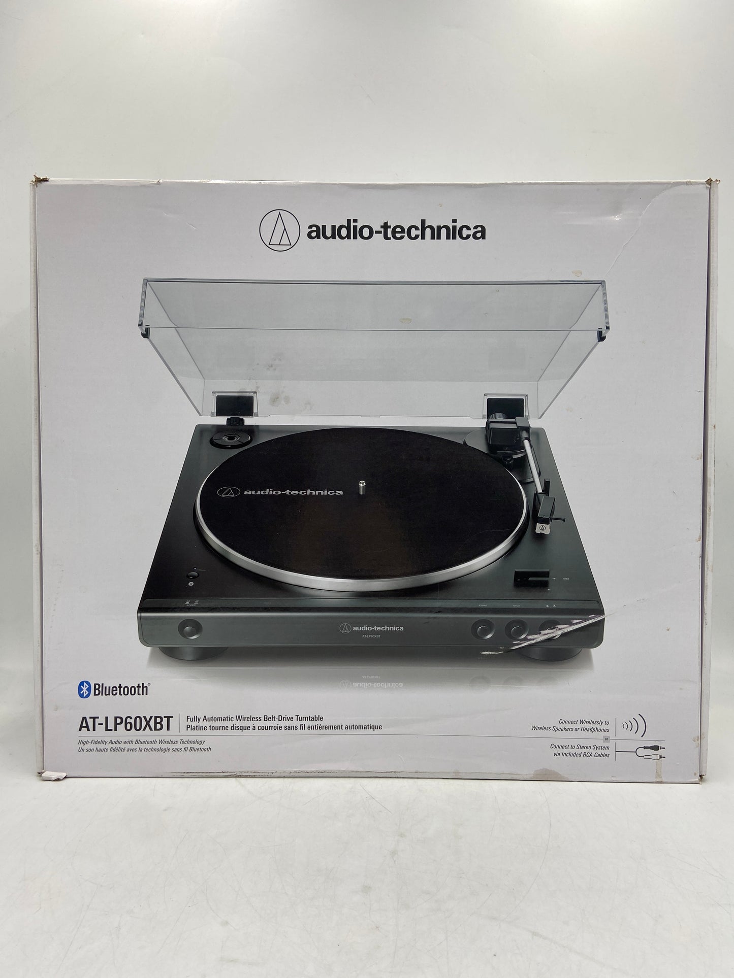 New Open Box Audio-Technica Fully Automatic Bluetooth Wireless Belt-Drive Turntable AT-LP60XBT