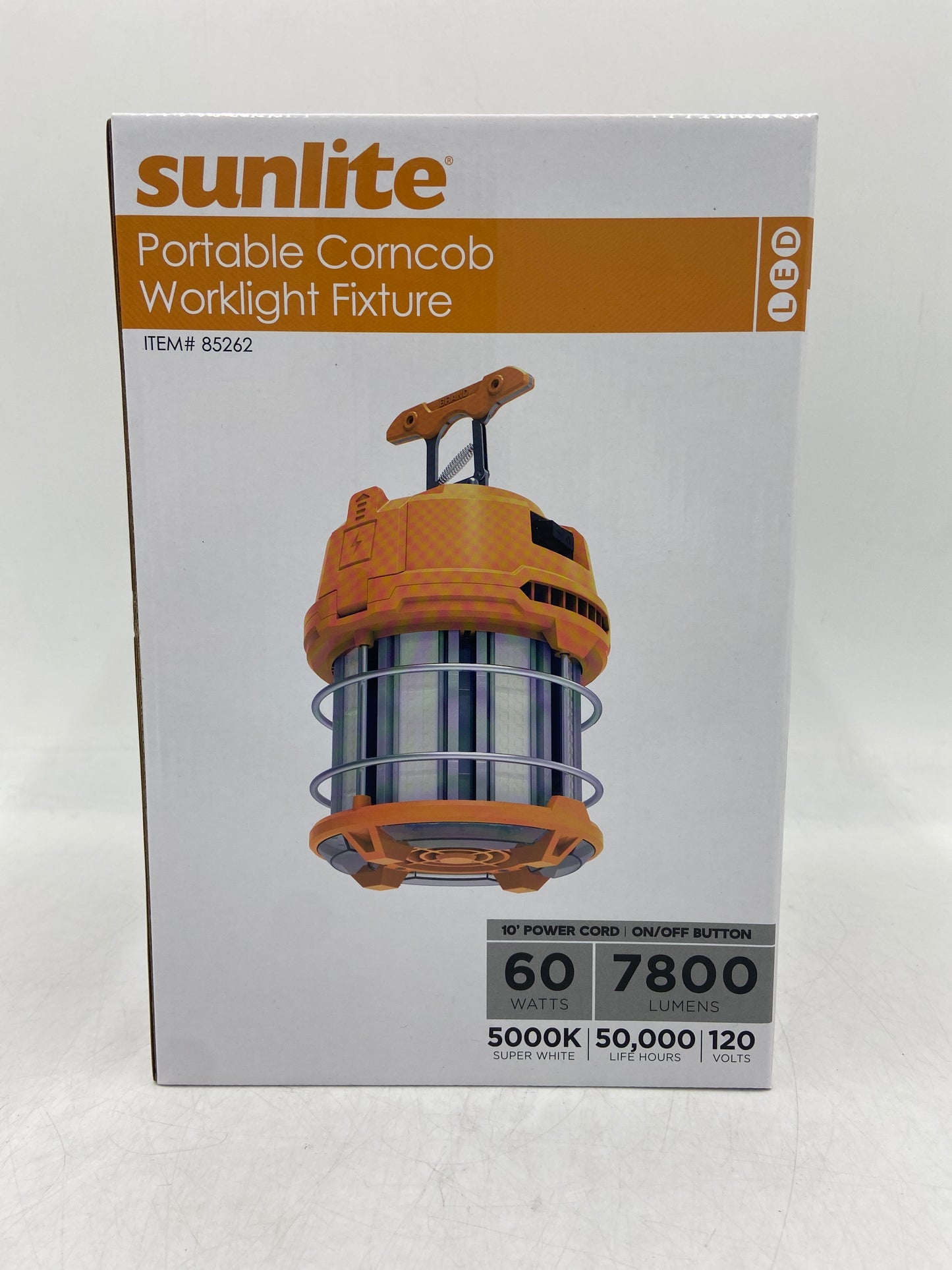 New Sunlite 60 Watts 7800 Lumens LED Portable Corncob Worklight Fixture 85262
