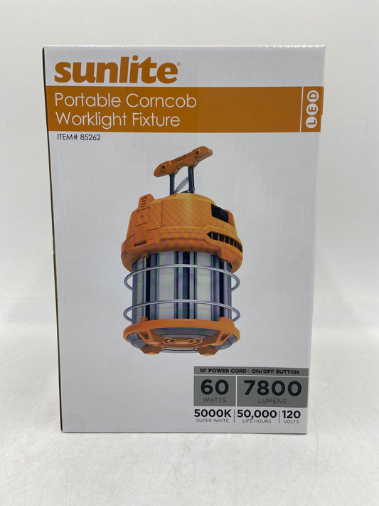New Sunlite 60 Watts 7800 Lumens LED Portable Corncob Worklight Fixture 85262