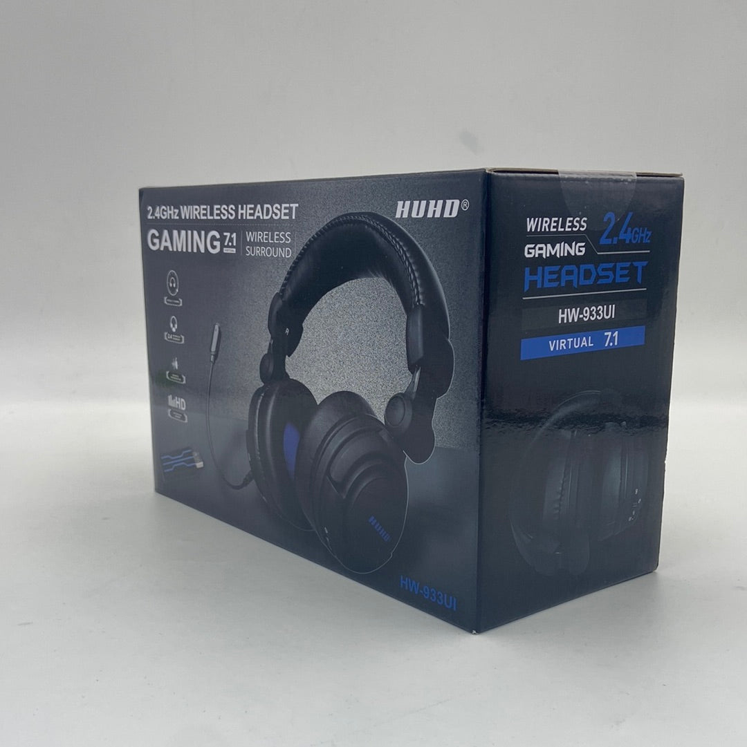 New HUHD Gaming 7.1 Wireless Headset Black HW-933UI