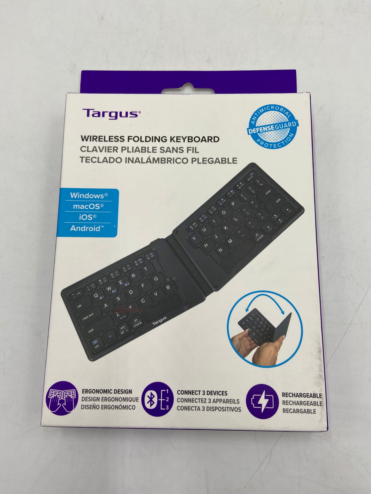 New Targus Folding Keyboard Wireless AKF003