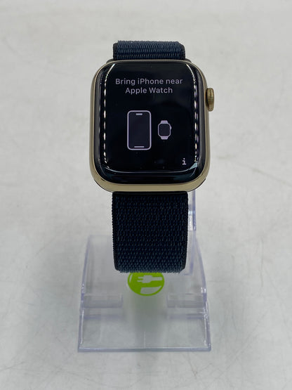 Unlocked Apple Watch Series 9 45MM Gold Aluminum Midnight Sport Loop
