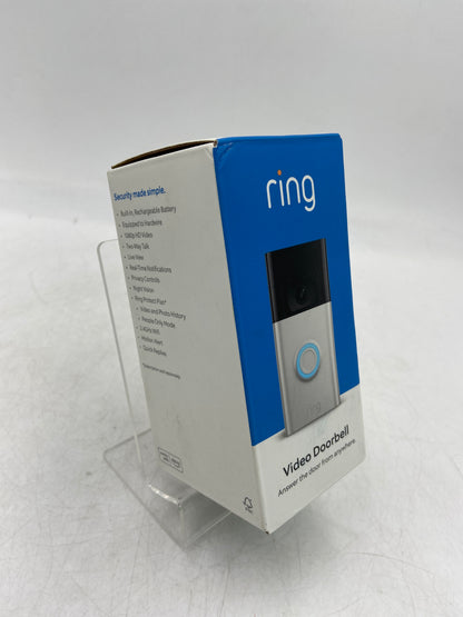 New Ring Video Doorbell Satin Nickel Home Surveillance Camera 23-009025-02