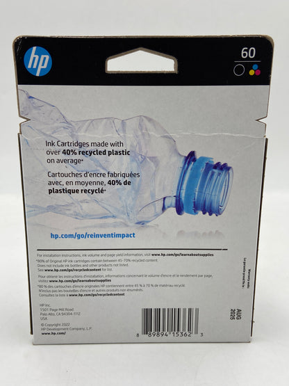 New HP 60 Black/Tri-color Ink Cartridge