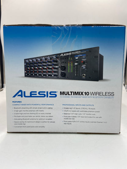 New Alesis Multimix10 Wireless 10-Channel Rackmount Mixer with Bluetooth 