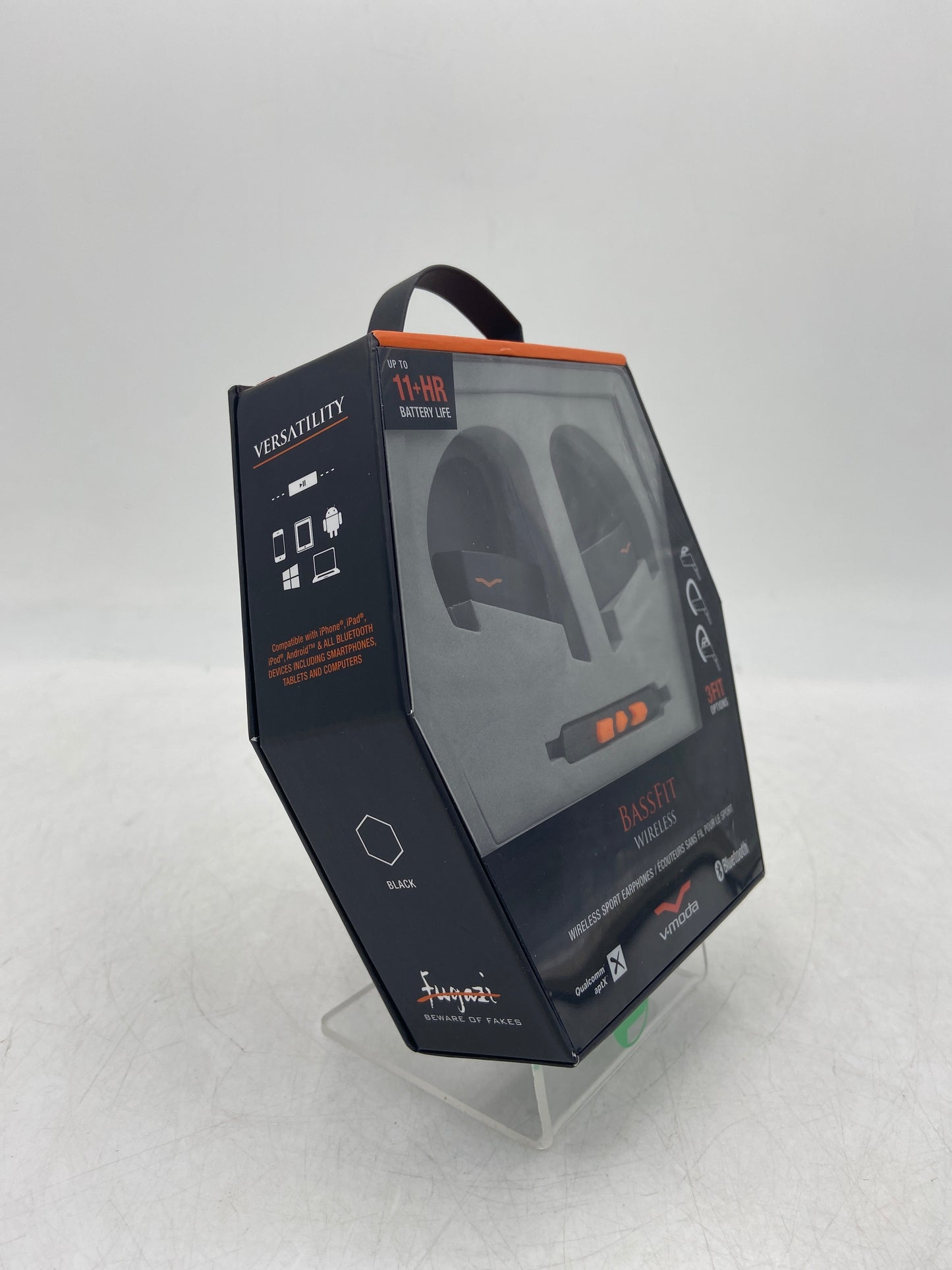 New V-MODA BassFit Wireless Wireless Sport Earphones Black VLCT-BLACK